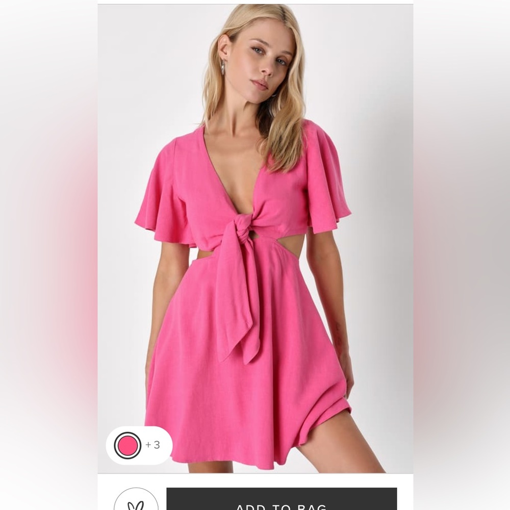 Lulus Barbie Pink mini Dress (size small)